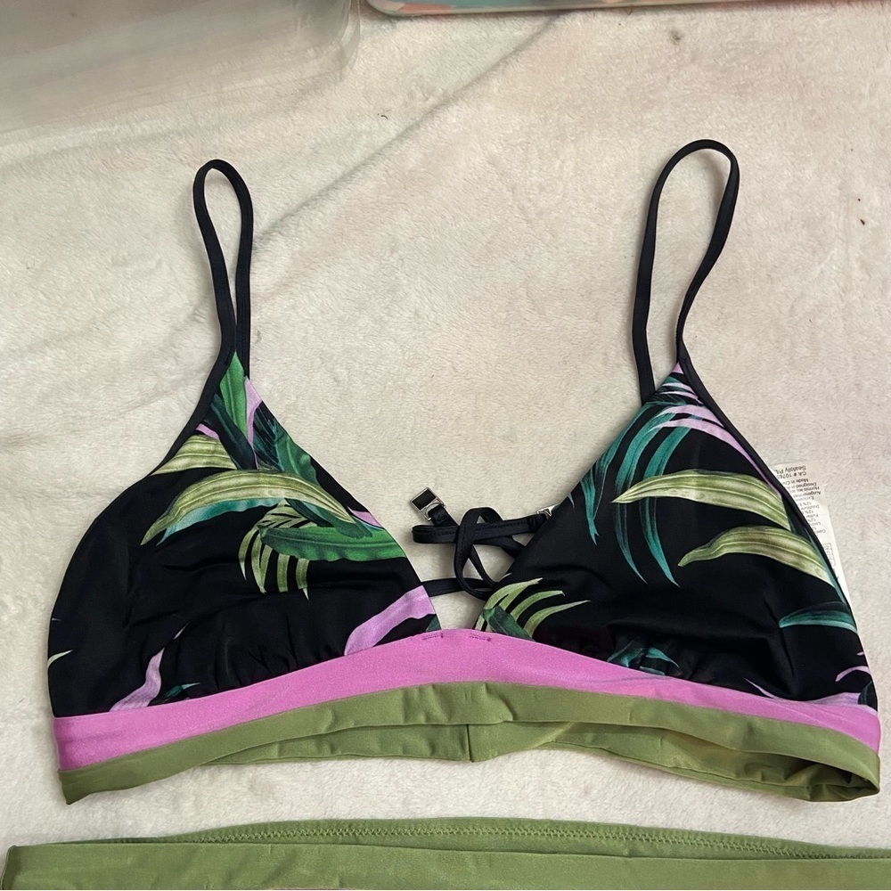 New! SET Seafolly last palmas Bikini top bottoms black nwot 28510 - Picture 9 of 9